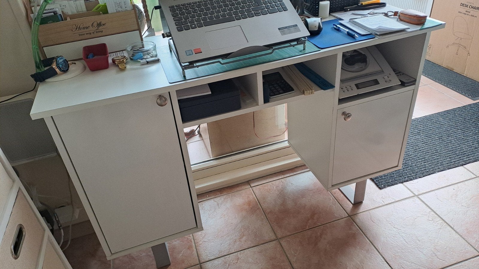 bureau wit, Maison & Meubles, Autres marques, Bureau d'ordinateur, 120 cm, 48 cm