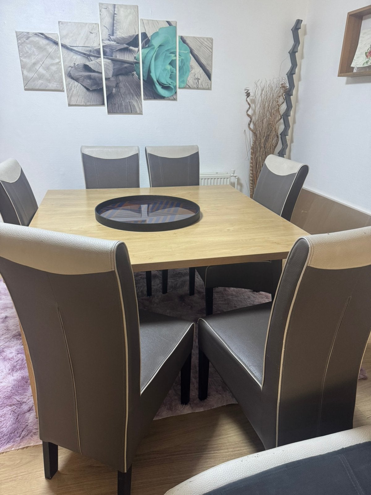 Table à manger et 6 chaises, Maison & Meubles, Enlèvement, Utilisé