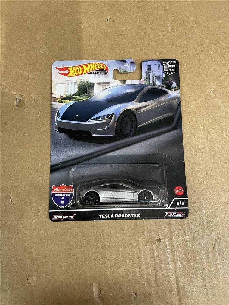 Hot wheels tesla roadster - metal auto, Ophalen of Verzenden, Zo goed als nieuw, Auto