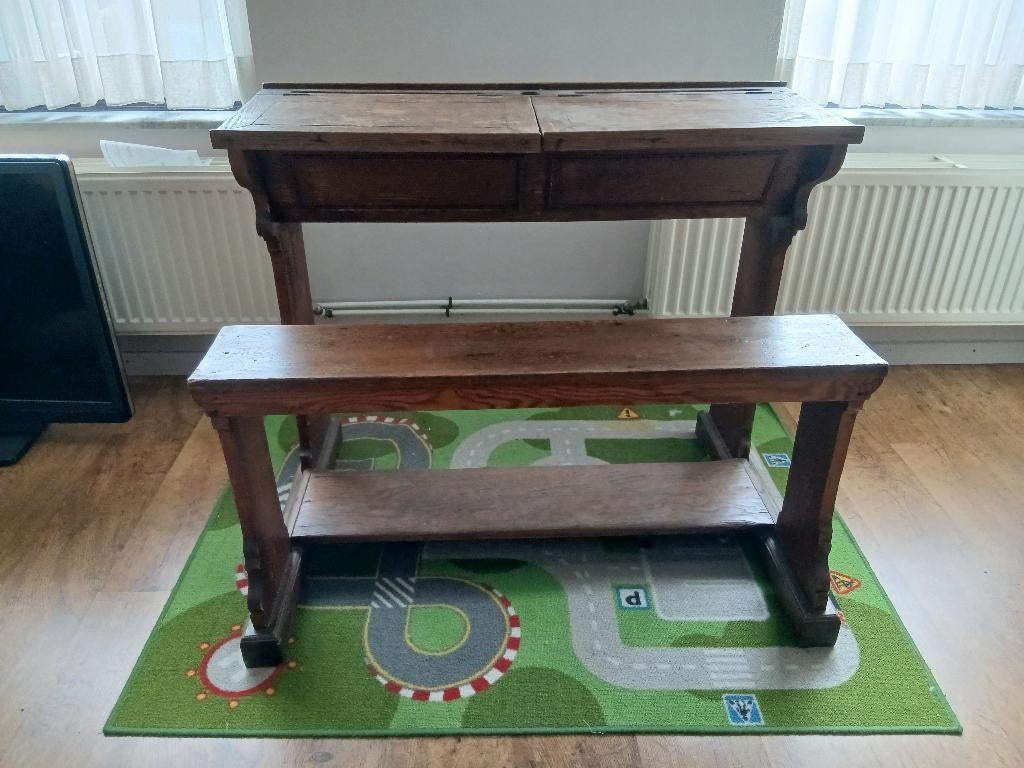 Schoolbank, Huis en Inrichting, Ophalen, Opbergruimte, Gebruikt, Hout