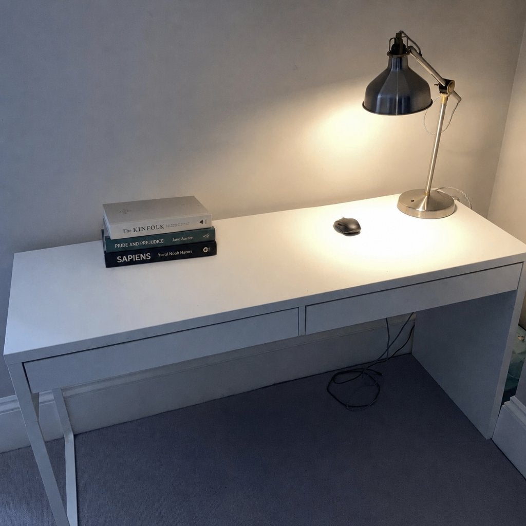IKEA MICKE Tafel 142x50 cm, Bureau d'ordinateur, Comme neuf, Enlèvement, IKEA