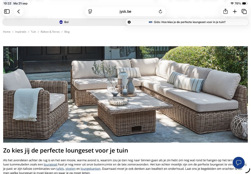 Loungeset, Tuin en Terras, Ophalen, Loungeset, Bank, 8 zitplaatsen