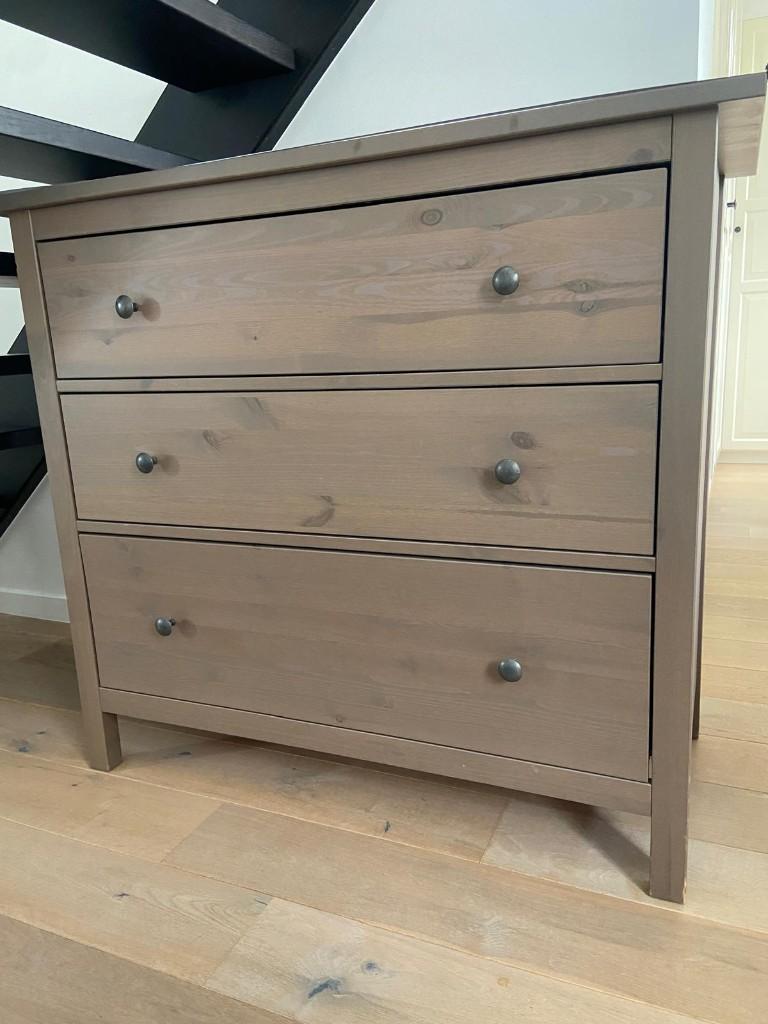 ladenkast IKEA bruin-grijs, Huis en Inrichting, Ophalen, Gebruikt, 100 tot 150 cm, 100 tot 150 cm