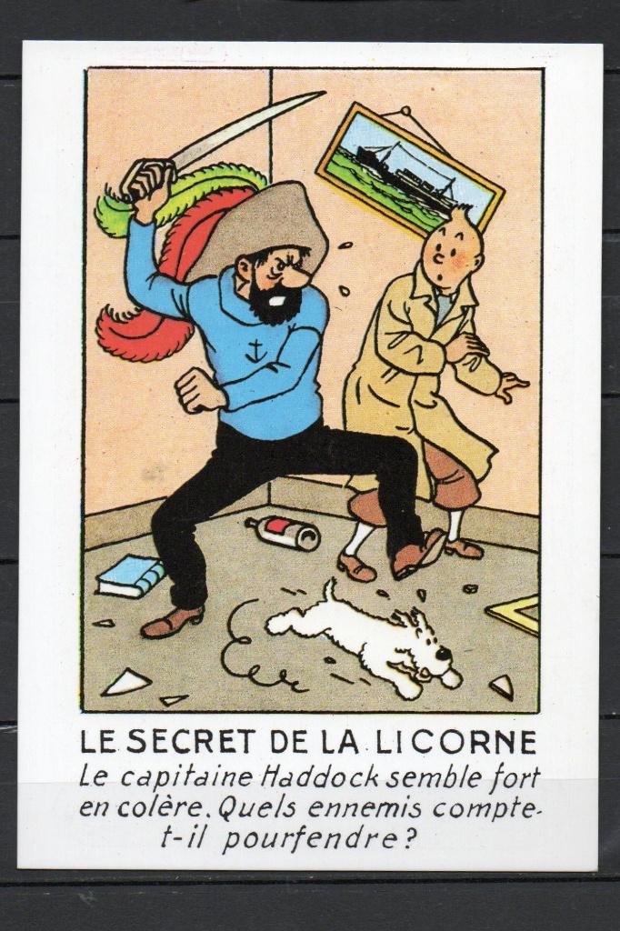 Carte postale : Hergé : Tintin/ Le secret de la Licorne, Collections, Enlèvement
