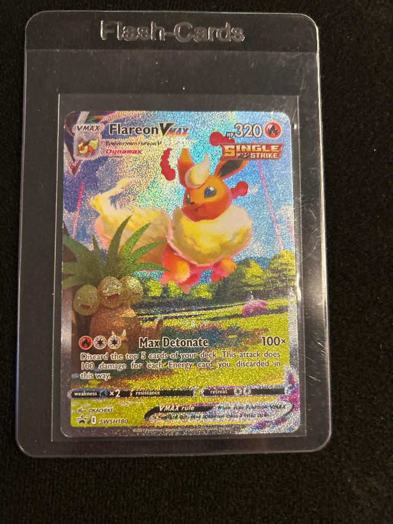 Flareon Vmax, Ophalen of Verzenden, Gebruikt, Losse kaart, Foil