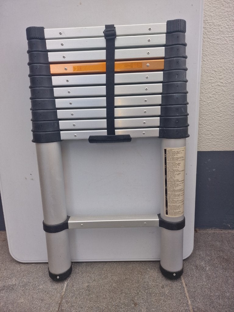 Telescopische ladder, Doe-het-zelf en Bouw, Ladders en Trappen, Ophalen, Zo goed als nieuw, Ladder, Opvouwbaar of Inschuifbaar