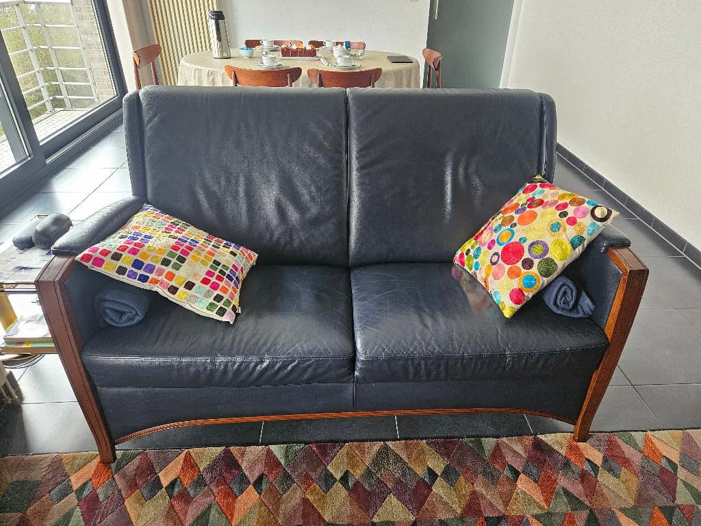 LEDEREN ZETELS TE KOOP -VERLAAGDE PRIJS!!!!, Huis en Inrichting, Zetels | Zetels, Ophalen, Gebruikt, Overige maten, 150 tot 200 cm
