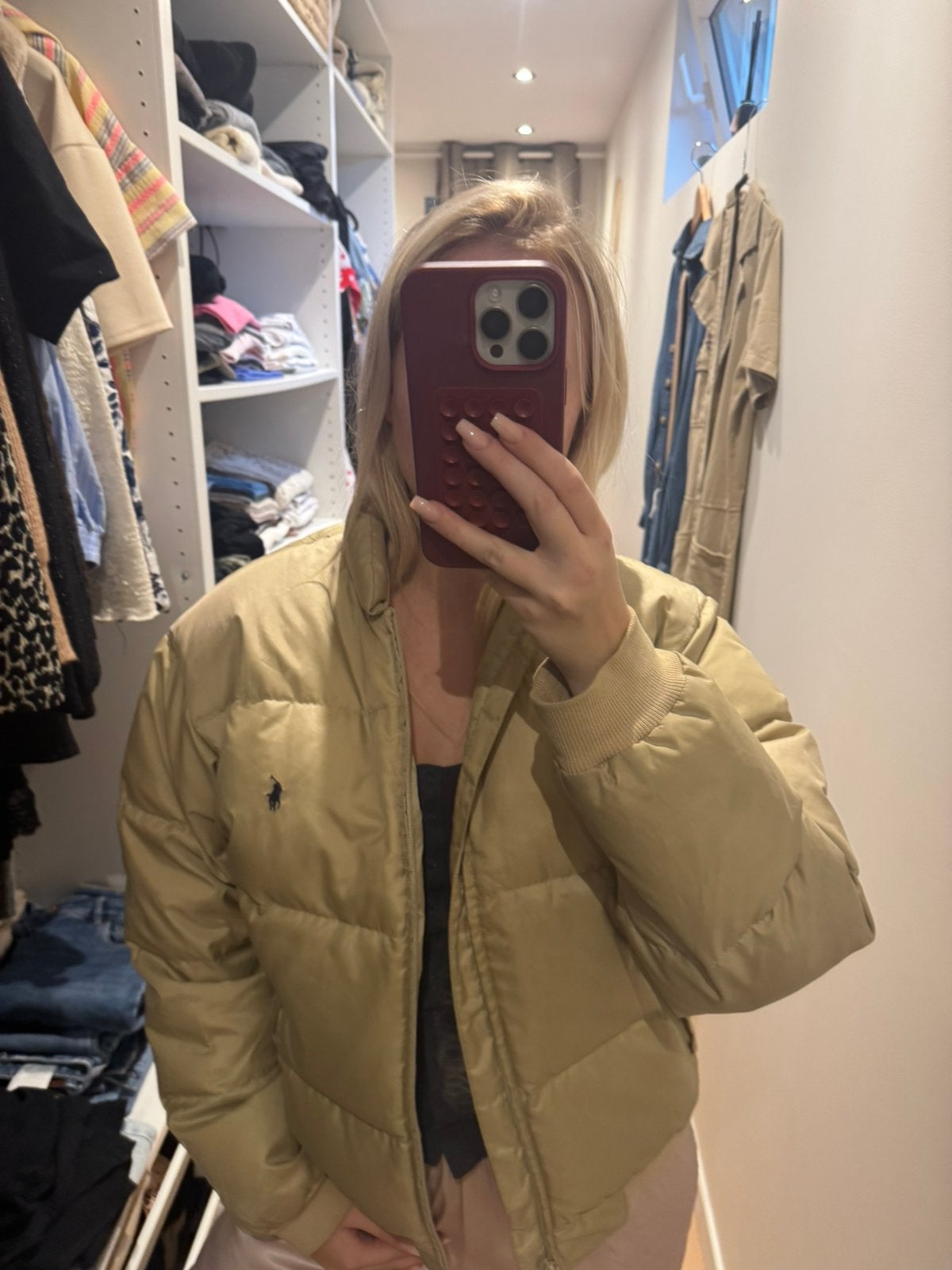 Winterjas Ralph Lauren, Ophalen of Verzenden, Gedragen, Maat 36 (S), Beige