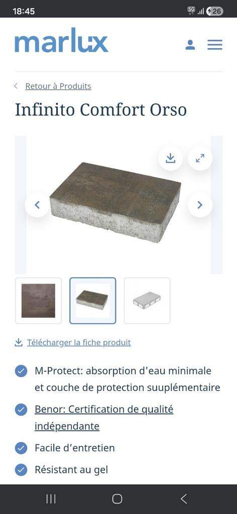 Pavé Marlux ORSO 30x20x6, Tuin en Terras, Ophalen, Overige typen, Nieuw, 10 m² of meer