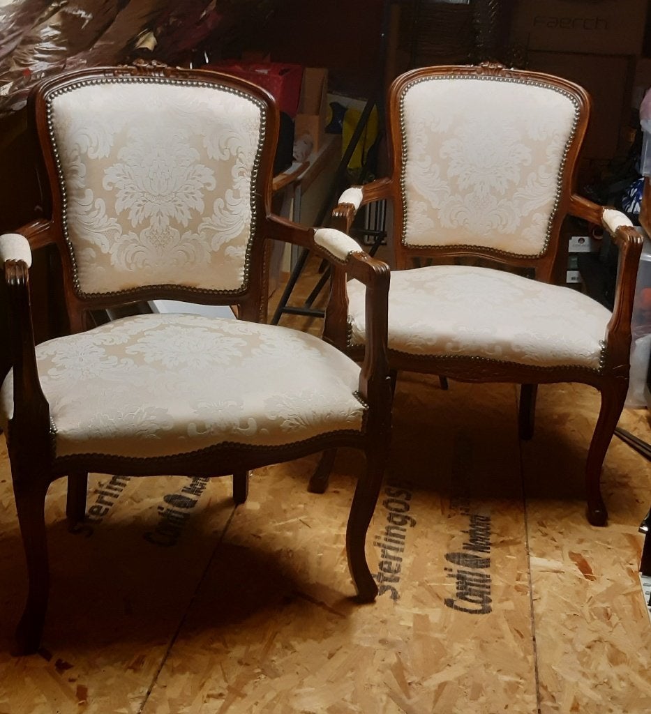 2 antieke stoelen, Huis en Inrichting, Gebruikt, Twee, Wit, Antiek