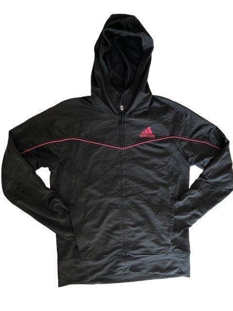 Veste de sport à capuche/Noire/Femme/ADIDAS/taille L, Kleding | Dames, Zwart, Zo goed als nieuw, Verzenden, Adidas
