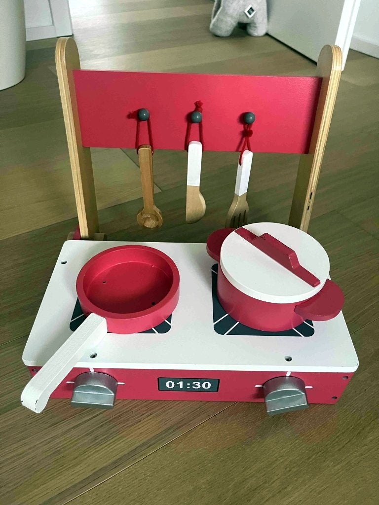 Cuisinette en bois 2 feux + casseroles et ustensiles, Ophalen of Verzenden, Gebruikt, Hout