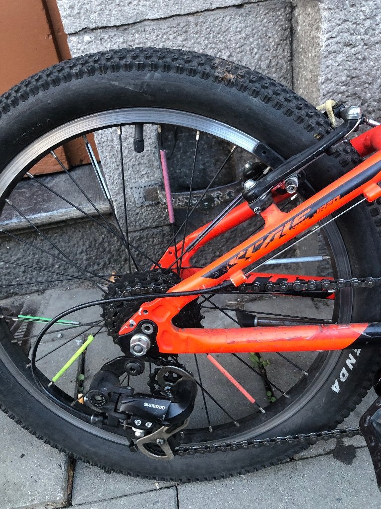 velo scott enfant 20 pouces, Vélos & Vélomoteurs, Enlèvement, Utilisé, Frein sur jante, 20 pouces ou plus