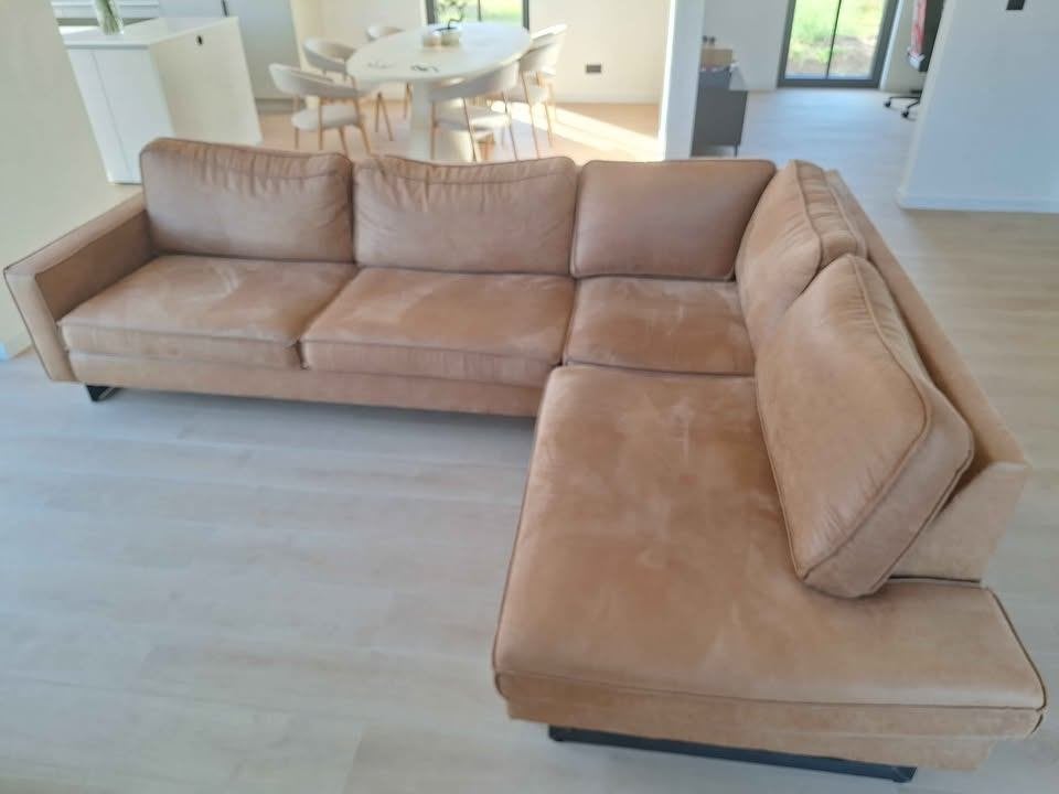 Zetel, Ophalen, 250 tot 300 cm, 100 tot 125 cm, Landelijk / Cognac kleur