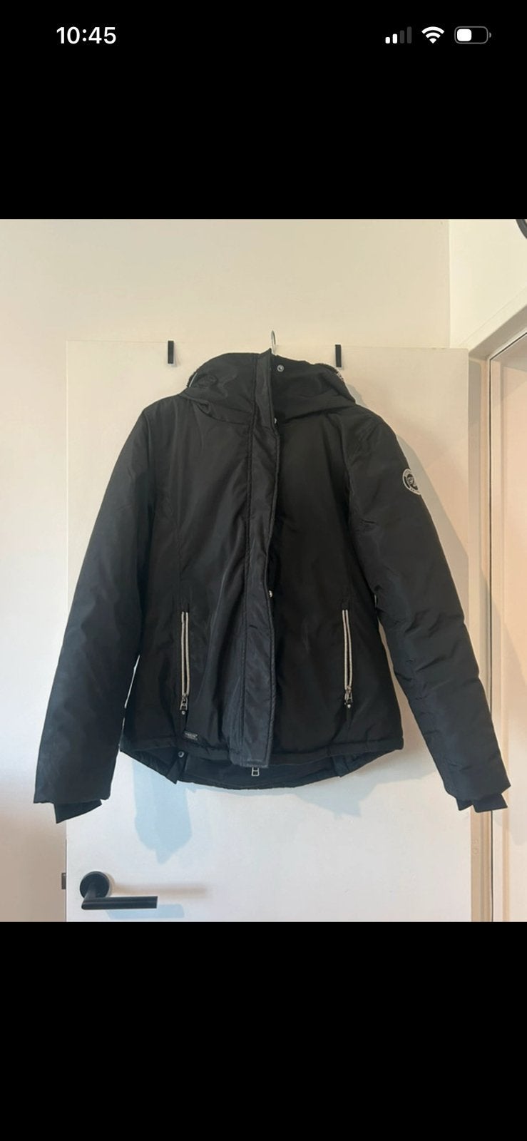 Winterjas, Kleding | Heren, Jassen | Winter, Ophalen of Verzenden, Gedragen, Maat 48/50 (M), Zwart