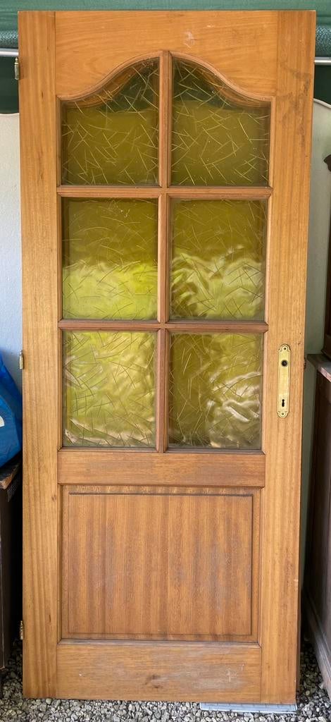 Massieve binnendeuren met glas, Ophalen, Gebruikt, 80 tot 100 cm, Binnendeur