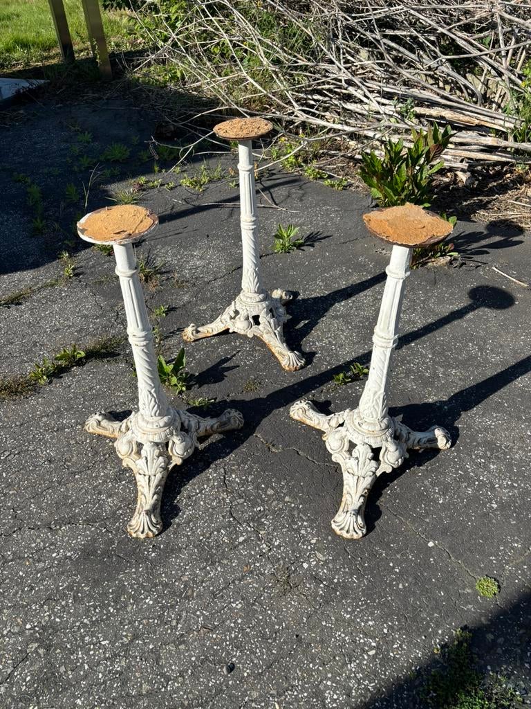 Zware gietijzeren tafelpoten, Huis en Inrichting, Ophalen, Gebruikt, Metaal, Tafelpoot