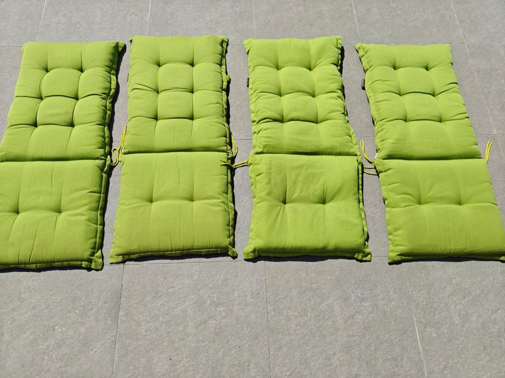 Stoelkussens hoge rug (4st), Tuin en Terras, Ophalen