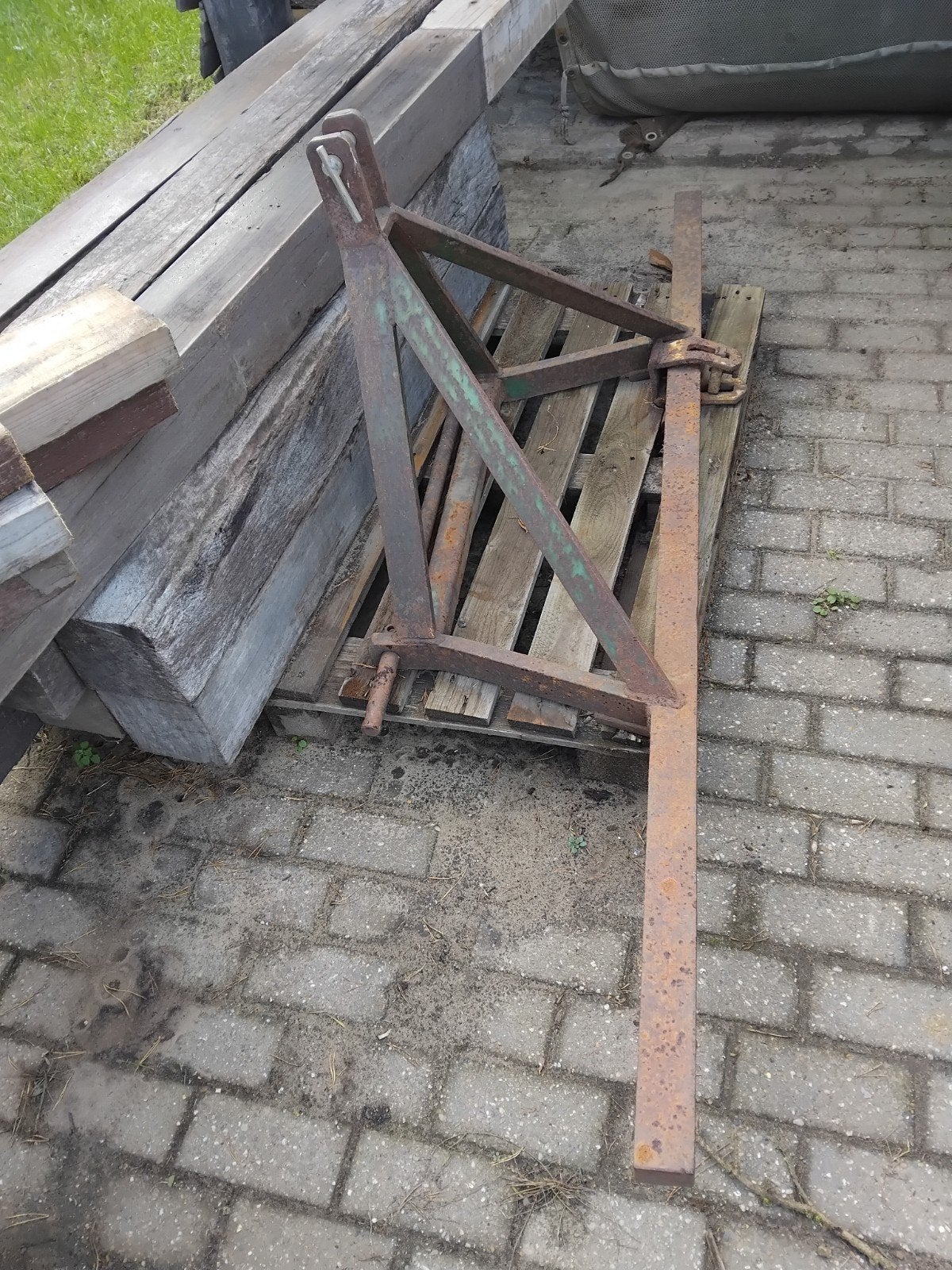 trekbalk voor tractor 100 euro, Ophalen