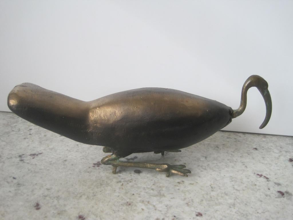 oude decoratieve Ibis bek poten koper Egypte, Ophalen of Verzenden