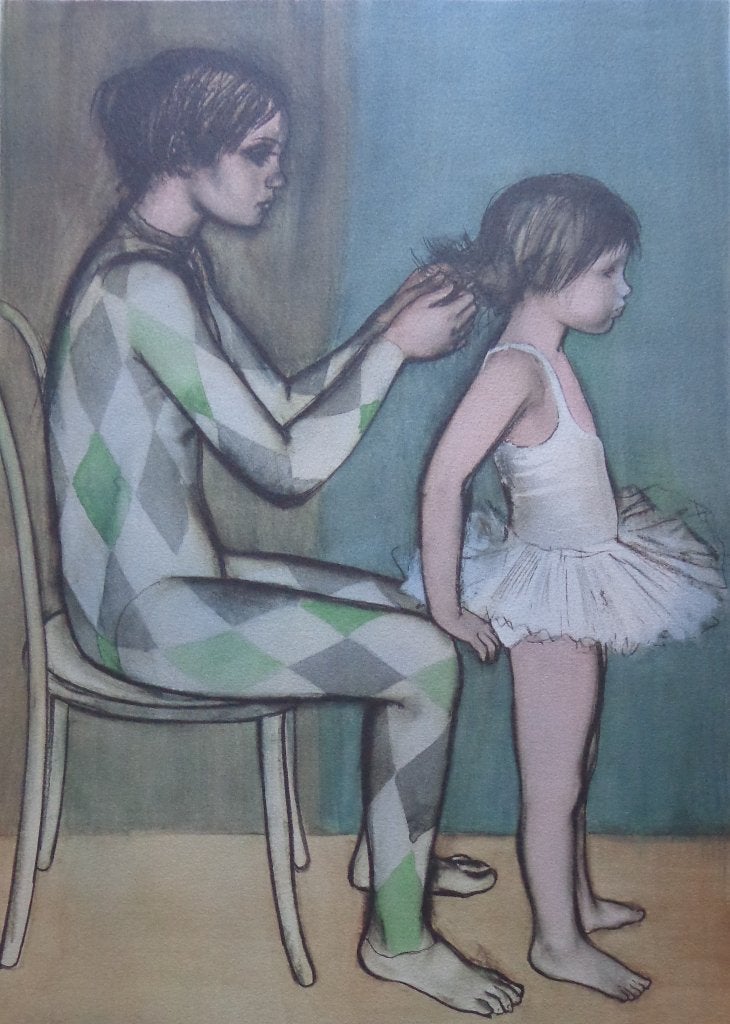AUL SMOLDERS / BALLERINA'S / KLEURLITHO / 56x38cm / SIG, Édition limitée, Enlèvement ou Envoi, Portraits et figures, Lithographie