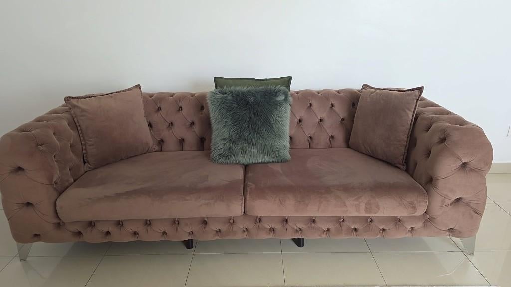 living sofa set 3 zit 2 zit 1 zit + 6 stoelen voor eettafel, Ophalen