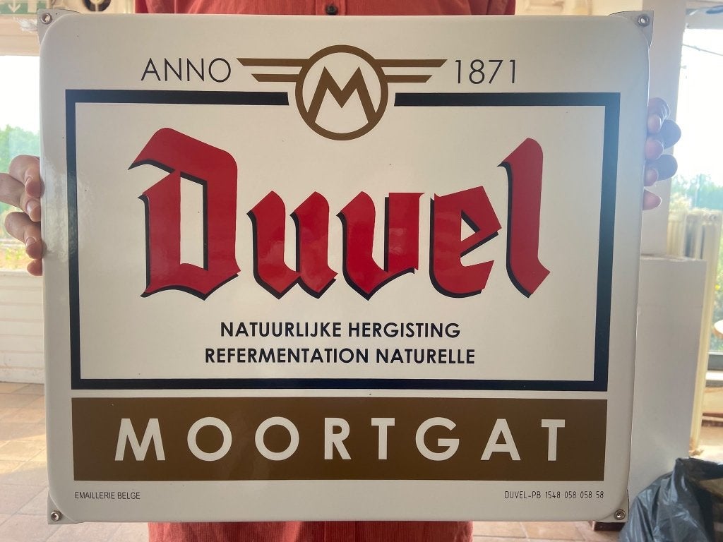 Reclamebord Duvel Moortgat, Verzamelen, Ophalen, Nieuw, Reclamebord, Plaat of Schild, Duvel