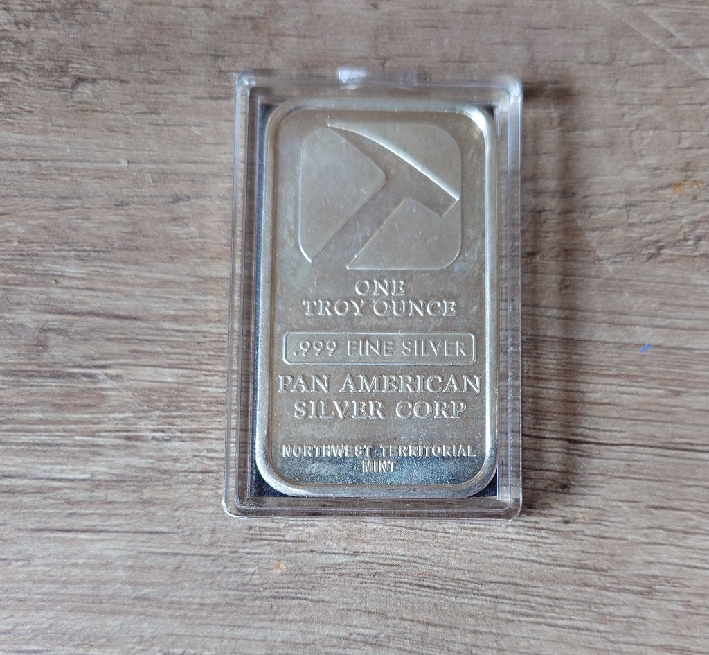 1 oz Pan American Silver Corp Zilver Baar, Envoi, Argent