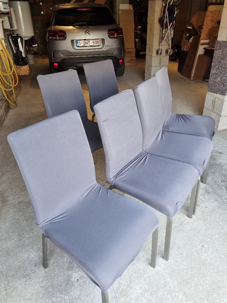 chaises de salle à manger, Maison & Meubles, Chaises, Gris, Récent, Enlèvement, Métal