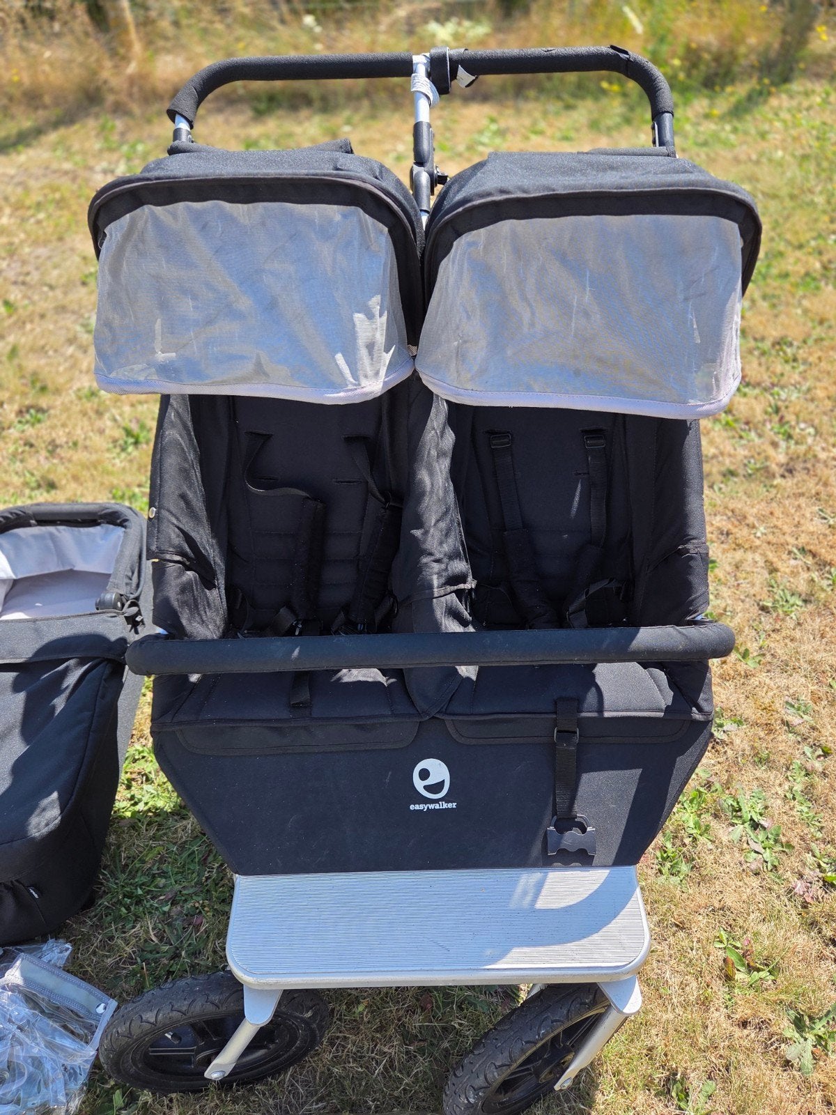 Easywalker dubbele buggy, Ophalen