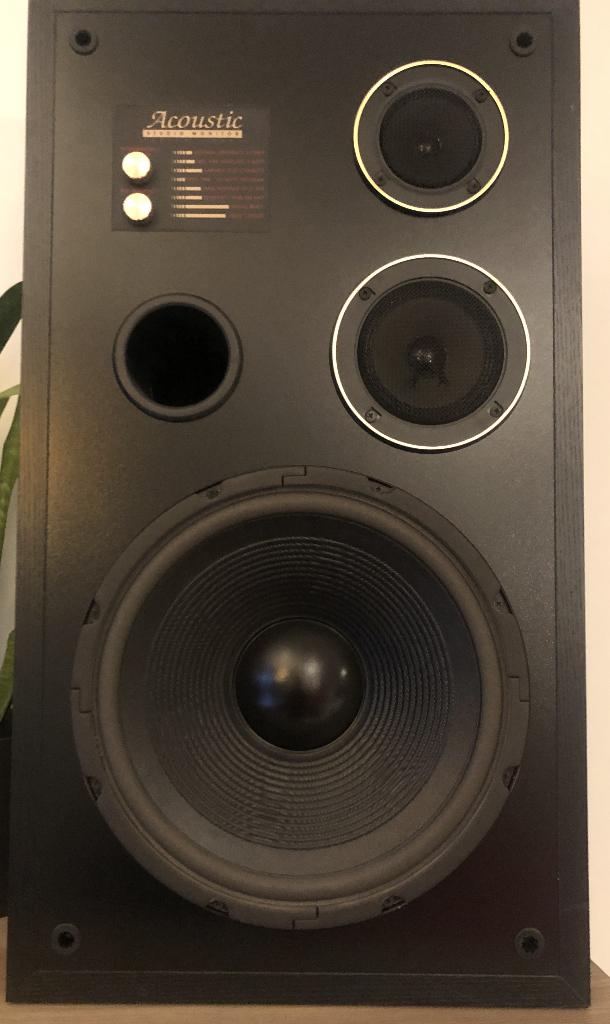 Te koop : Luidsprekers Acoustic Studio Monitor, Audio, Tv en Foto, Luidsprekerboxen, Zo goed als nieuw, 60 tot 120 watt, Front, Rear of Stereo speakers
