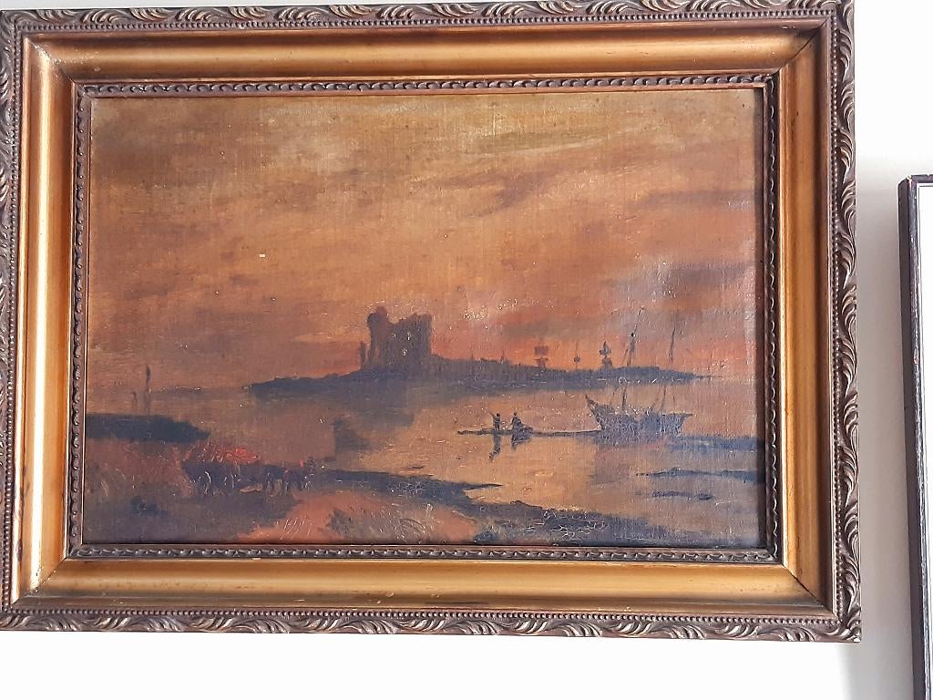 peinture ancienne, huile sur toile, Antiquités & Art, Enlèvement ou Envoi
