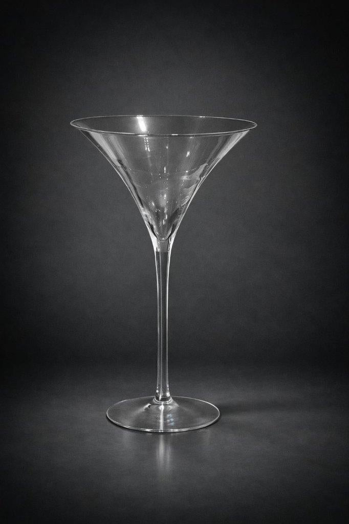 Grote glazen vaas in de vorm van een „Martini” glas, Antiek en Kunst, Ophalen