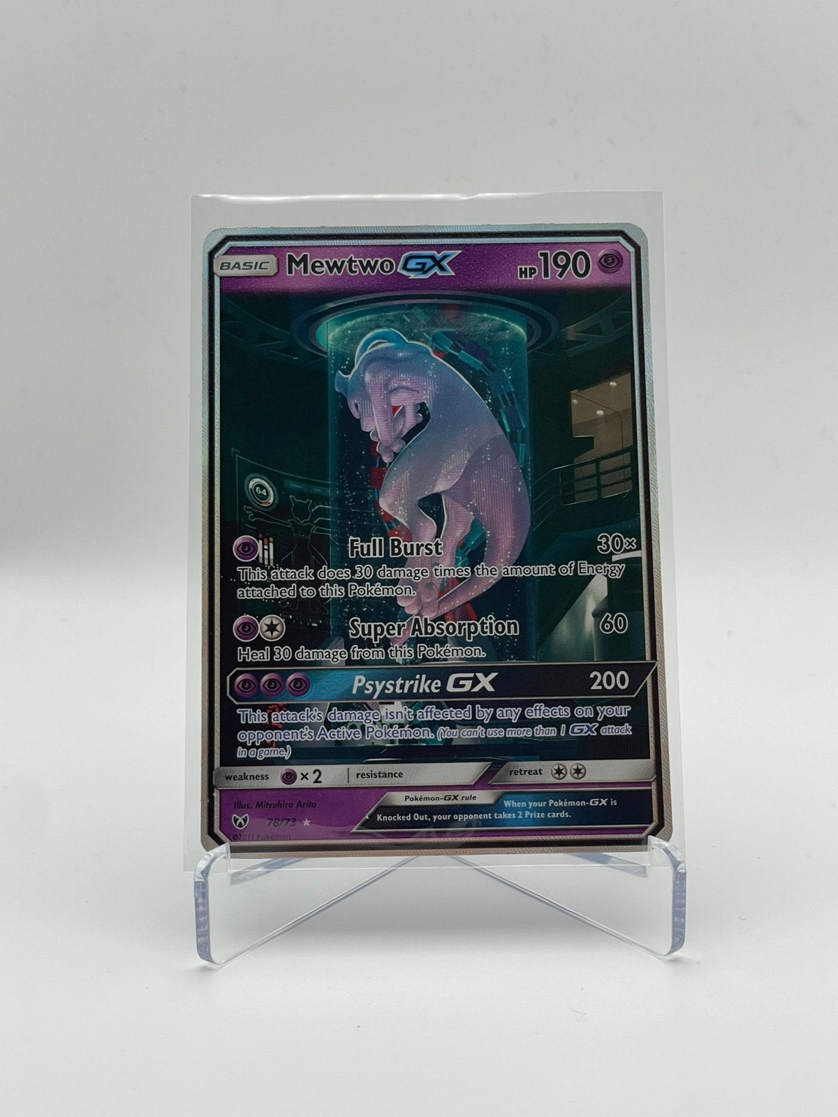 Pokémon Mewtwo GX 78/73 Light Played, Enlèvement, Utilisé, Cartes en vrac
