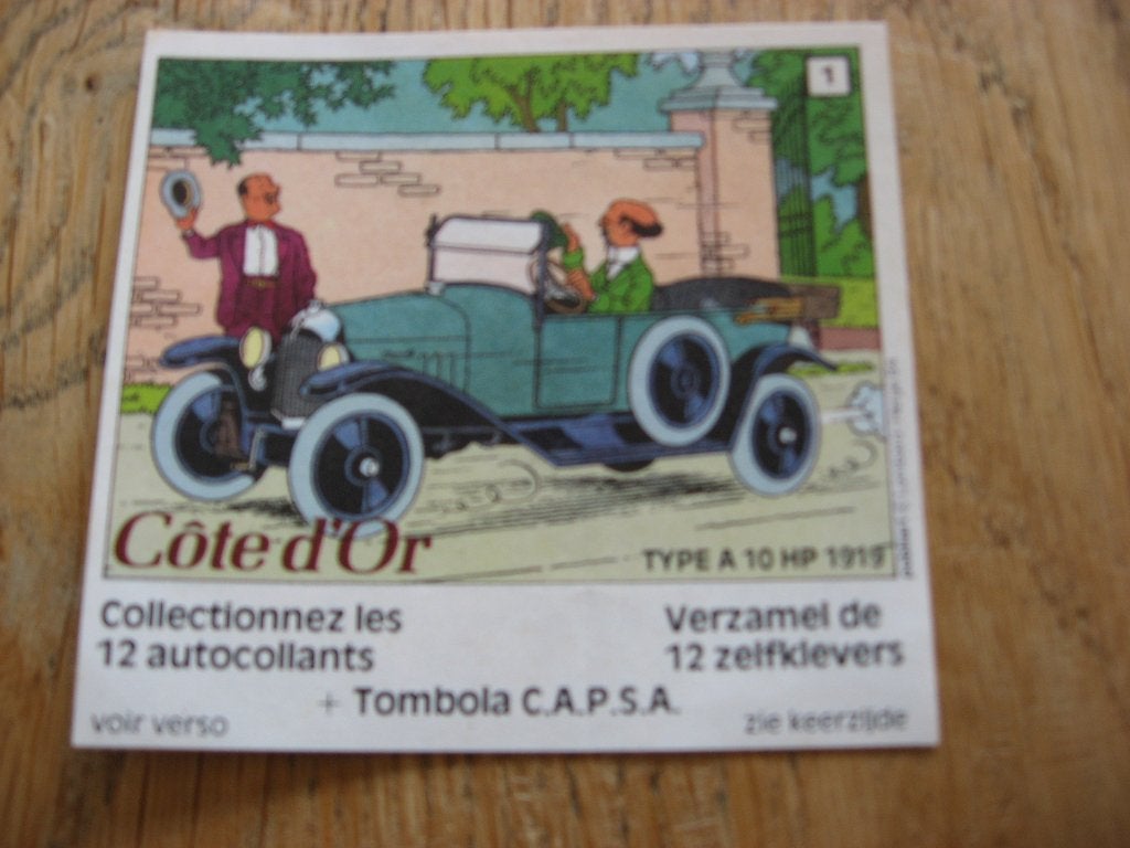 Sticker Citron Vintage Tintin 1 Côte d'Or, Enlèvement ou Envoi, Tintin, Neuf, Image, Affiche ou Autocollant