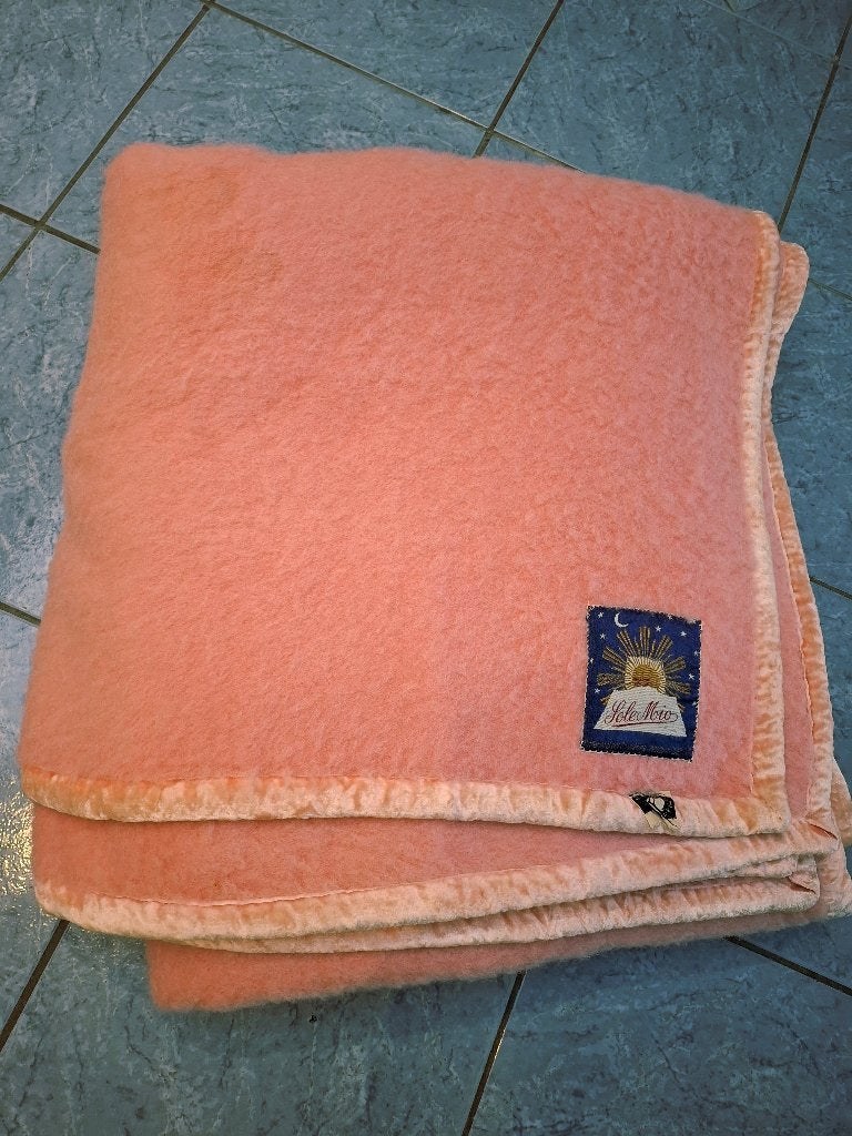Couverture 100 % laine Sole Mio, Huis en Inrichting, Ophalen, Gebruikt, 220 cm, 240 cm