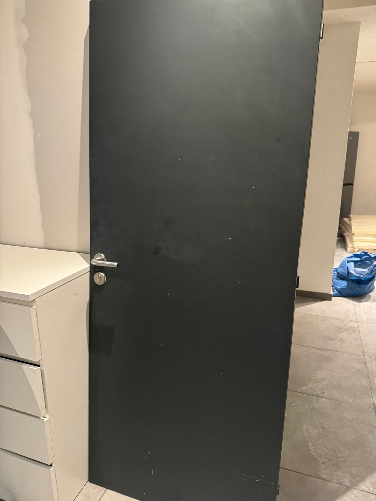 2 x binnendeur 82cm op 202 cm met klink +slot+sleutel, Ophalen, Zo goed als nieuw, Binnendeur