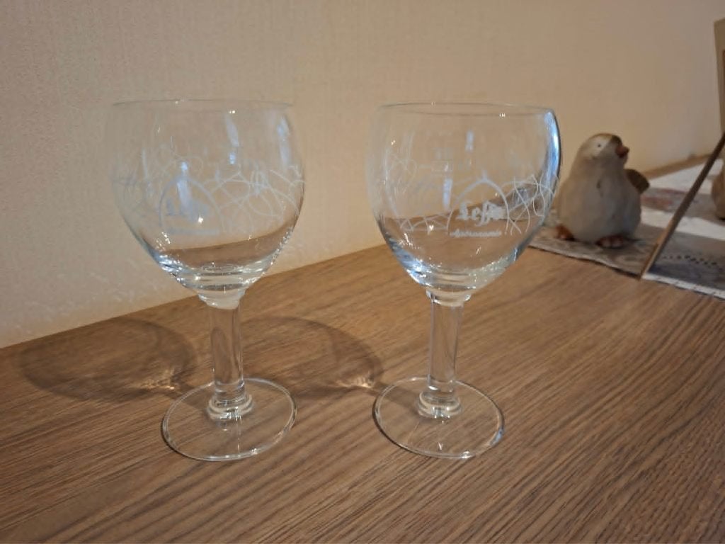 2 glazen / Leffe / Apéronomie, Ophalen of Verzenden, Zo goed als nieuw, Bierglas