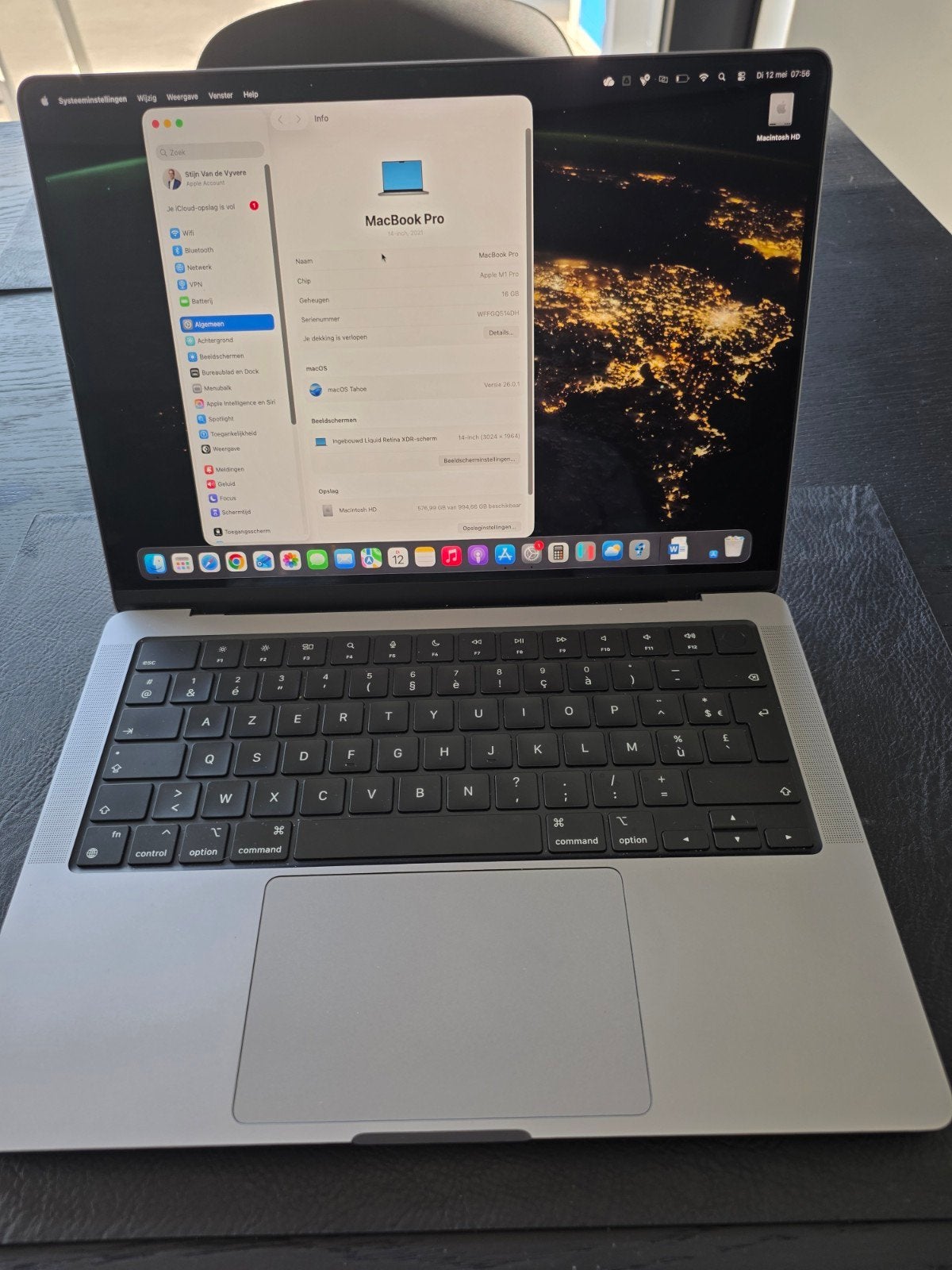 Macbook m1 pro 14 inch, Computers en Software, Apple Macbooks, Ophalen, Azerty, 16 GB, MacBook