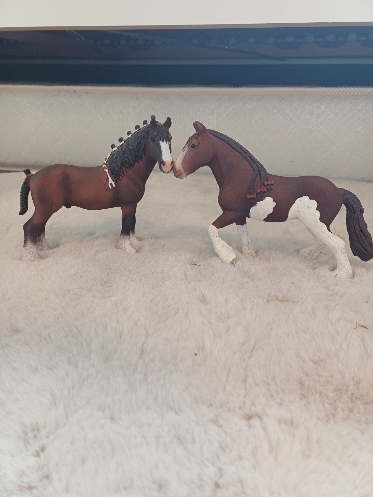 Schleich Clydesdale merrie en hengst, Ophalen of Verzenden, Gebruikt, Jongen of Meisje