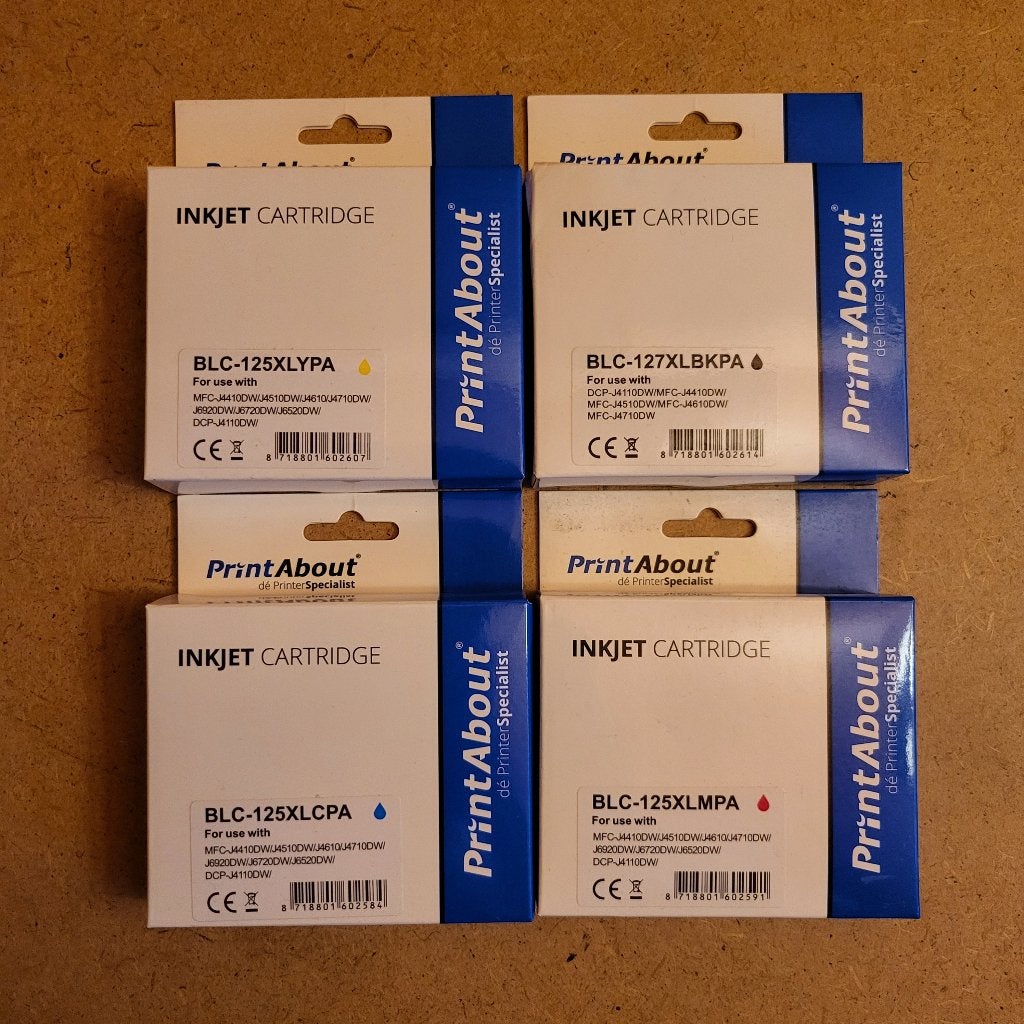 Inktpatronen, inktcartridges PrintAbout 4 stuks, Computers en Software, Printerbenodigdheden, Ophalen of Verzenden, Cartridge