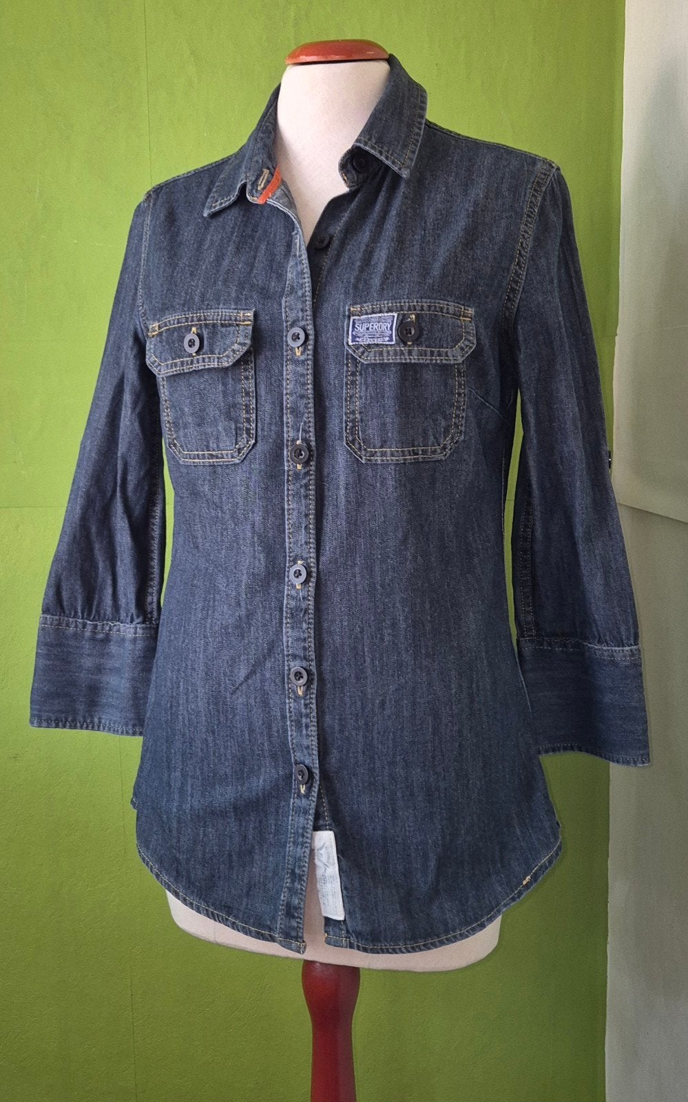 superdry jeansblouse maat 36, Ophalen of Verzenden, Maat 36 (S)