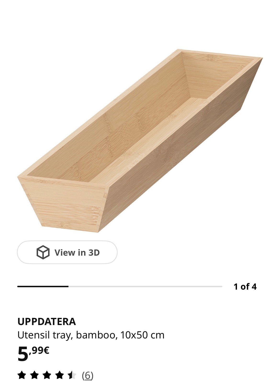 IKEA cutlery tray bamboo, Maison & Meubles, Couverts individuels, IKEA, Comme neuf, Enlèvement