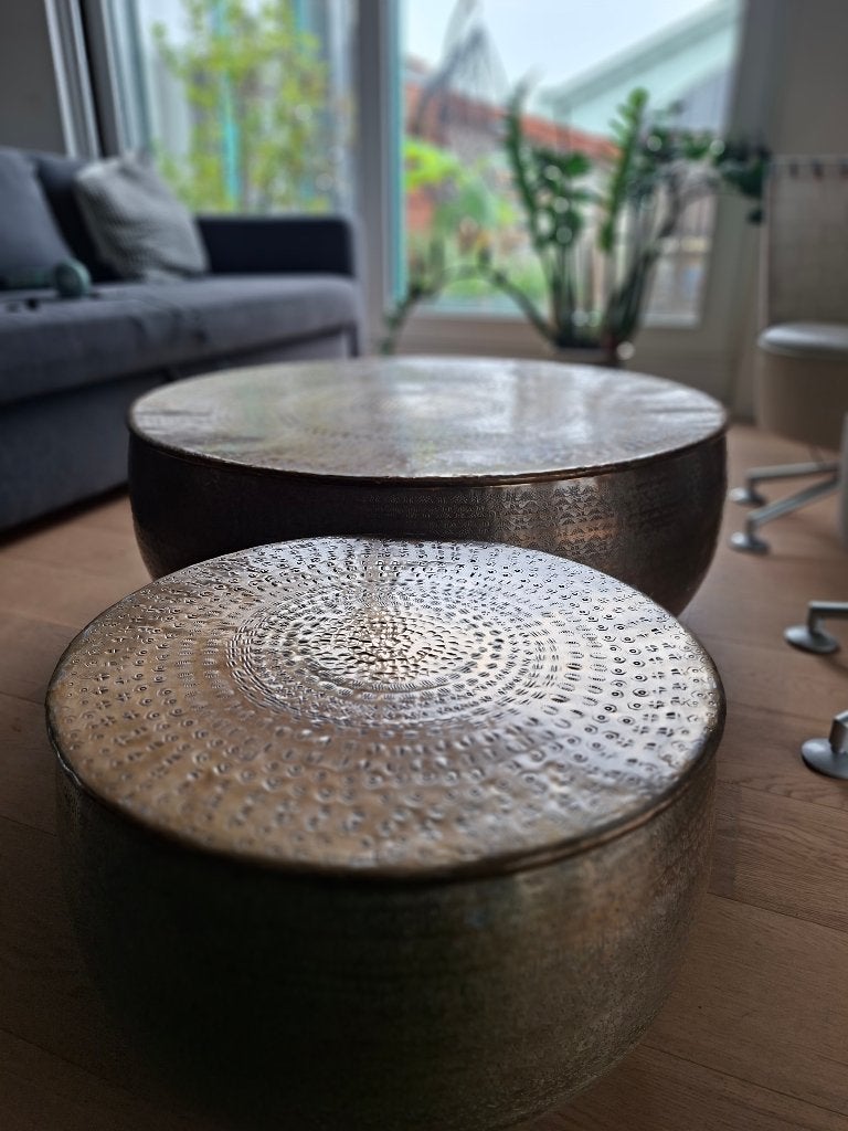 Set bijzettafels / bloempotten., Huis en Inrichting, Ophalen, Gebruikt, 100 tot 150 cm, Rond