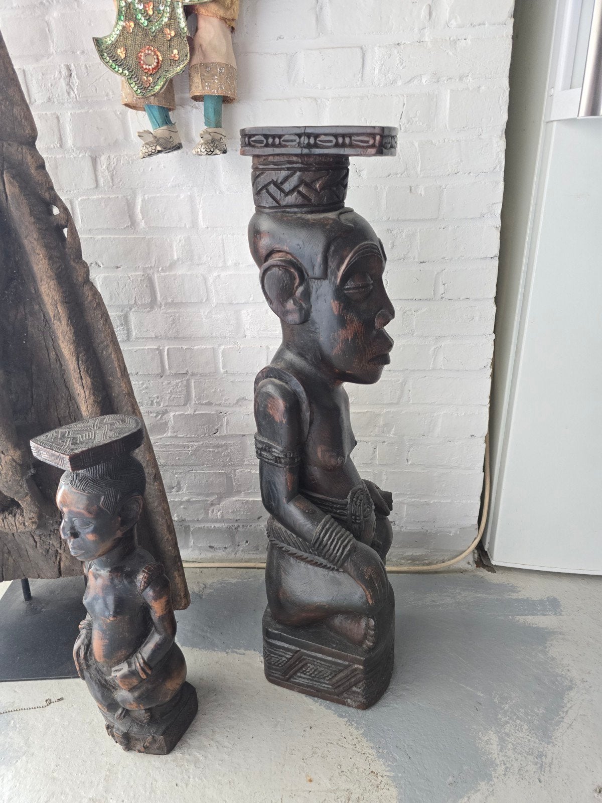 grande statue africaine en wengé, Maison & Meubles, Accessoires pour la Maison | Statues de Bouddha, Enlèvement, Utilisé, Bois