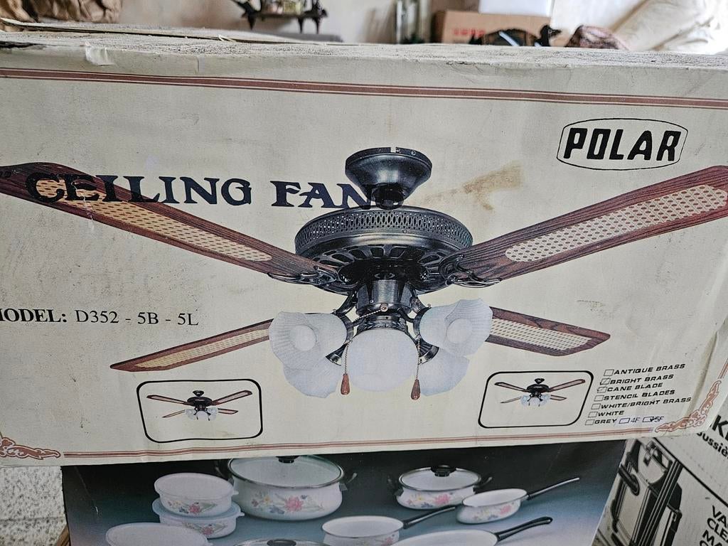 Lamp met ventilator, Ophalen