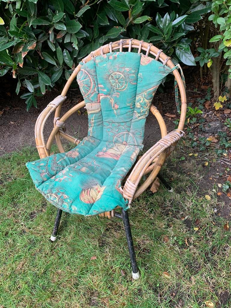 Vintage rotan rohe Dirk van Sliedrecht stoel, Ophalen
