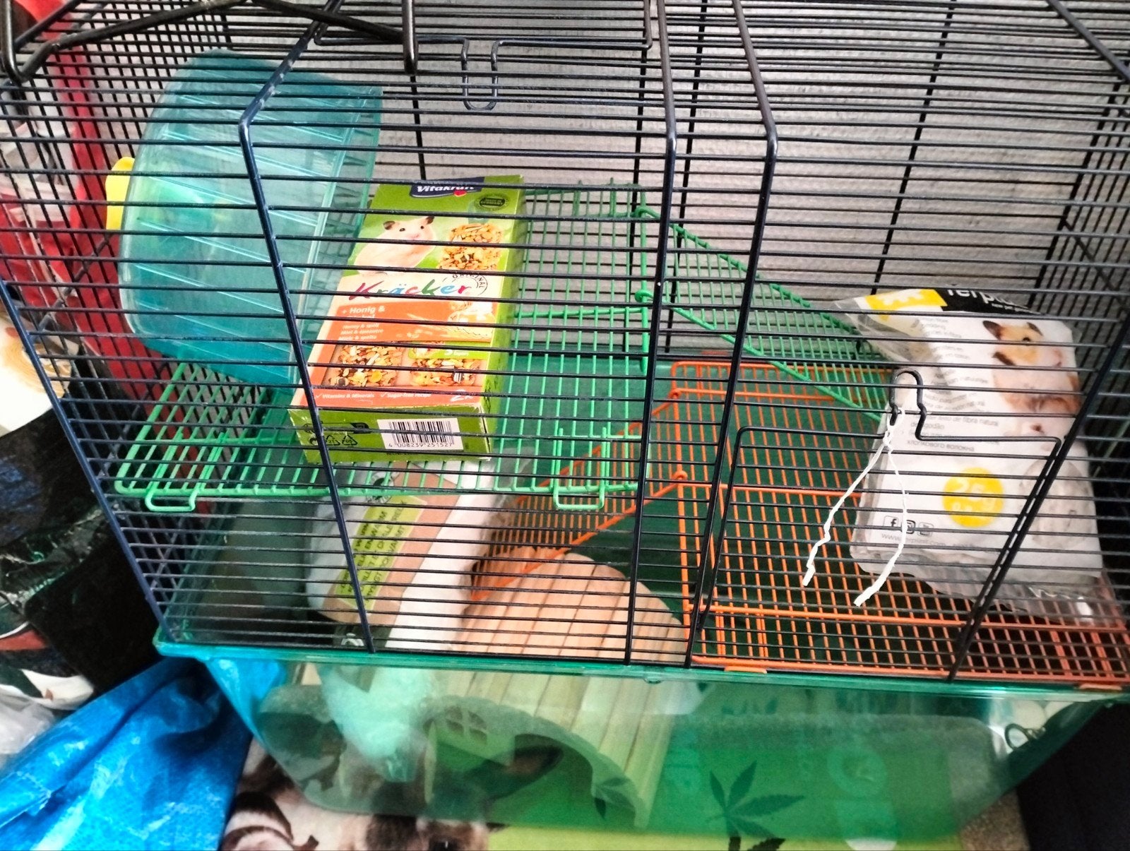 Cage pour petit rongeur et divers accessoires (roue/abri...), Animaux & Accessoires, Enlèvement, Cage