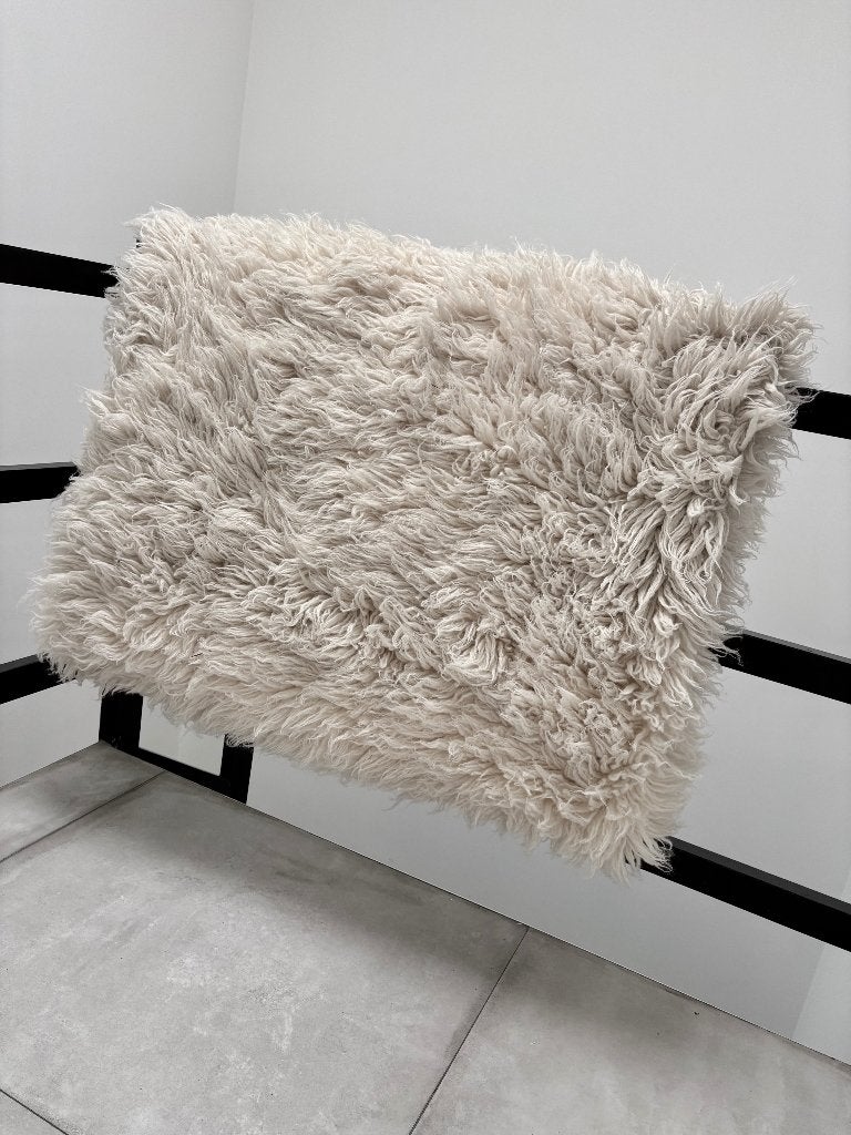 Wollen tapijt van Ligne Roset 200x250, Ophalen, Wit, Gebruikt, Gezellig warm
