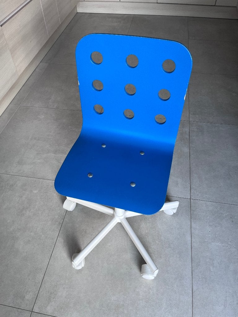 Blauwe kinderbureaustoel, Ophalen, Zo goed als nieuw, Blauw, Bureaustoel